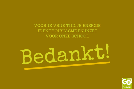 bedankt